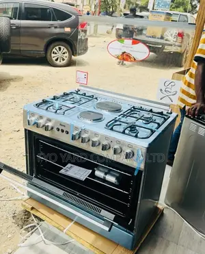 Auto Ignition Ferre 6 Burner Oven and Grill, Electric Gas