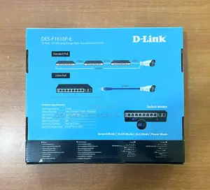 D-Link 10-Port 10/100 Long Range Poe+ Switch Des-F1010p-E