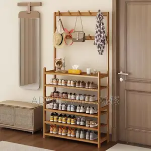 Modern Multi-Layer Integrated Bamboo Shoe Hat Rack
