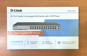 26 Port Gigabit Unmanaged Poe Switch 2 SFP Ports- DGS-F1024p