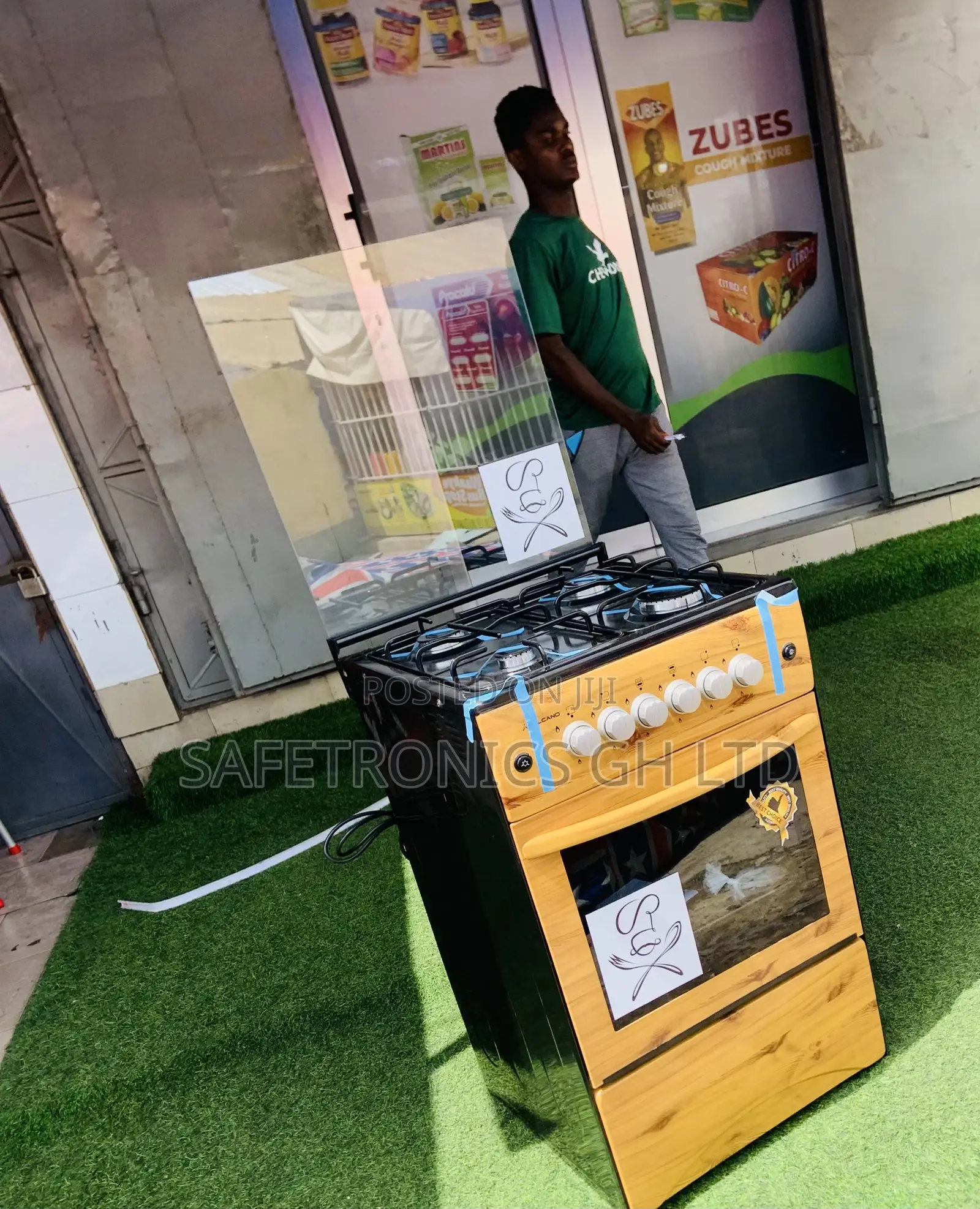 Fast Glass Lid 50x50 4 Gas Cooker Volcano Wooden