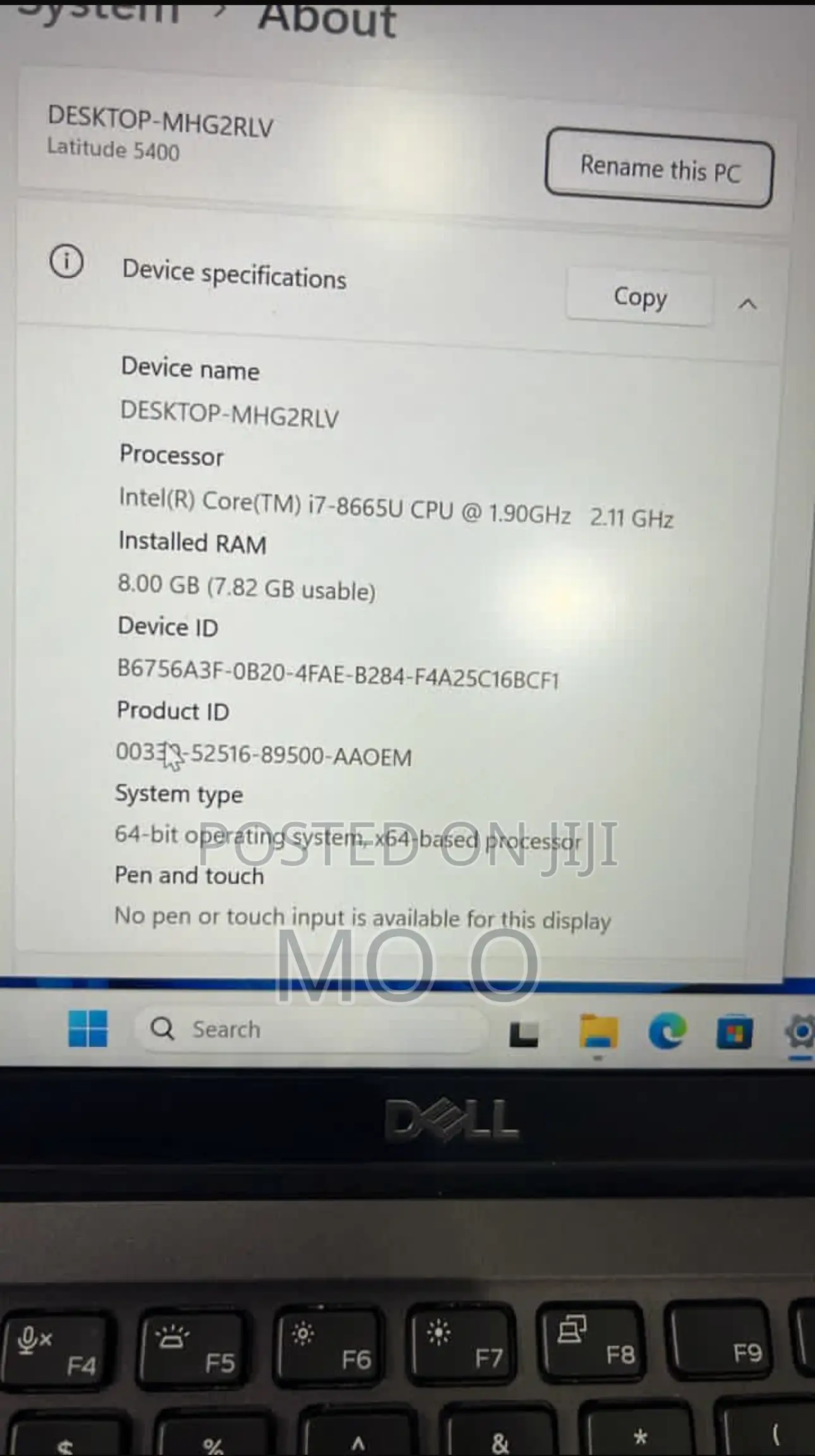 Laptop Dell Latitude 7400 8GB Intel Core I7 SSD 256GB