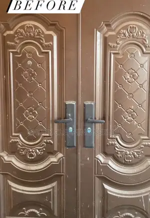 Premium Wooden Door Glass Panel Deep Cleaning Service