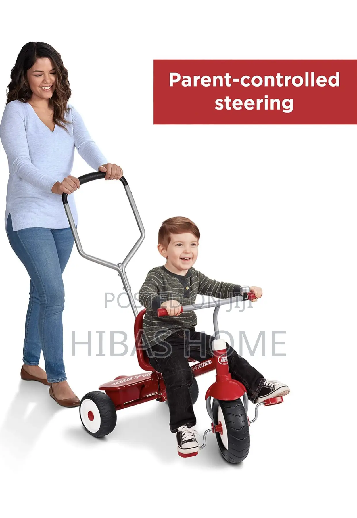 Radio Flyer Deluxe Steer Stroll Kids Tricycle Bicycle