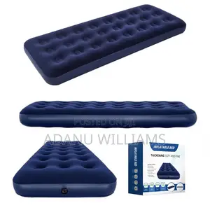 Modern Twin Size Flocking Air Bed With Pump