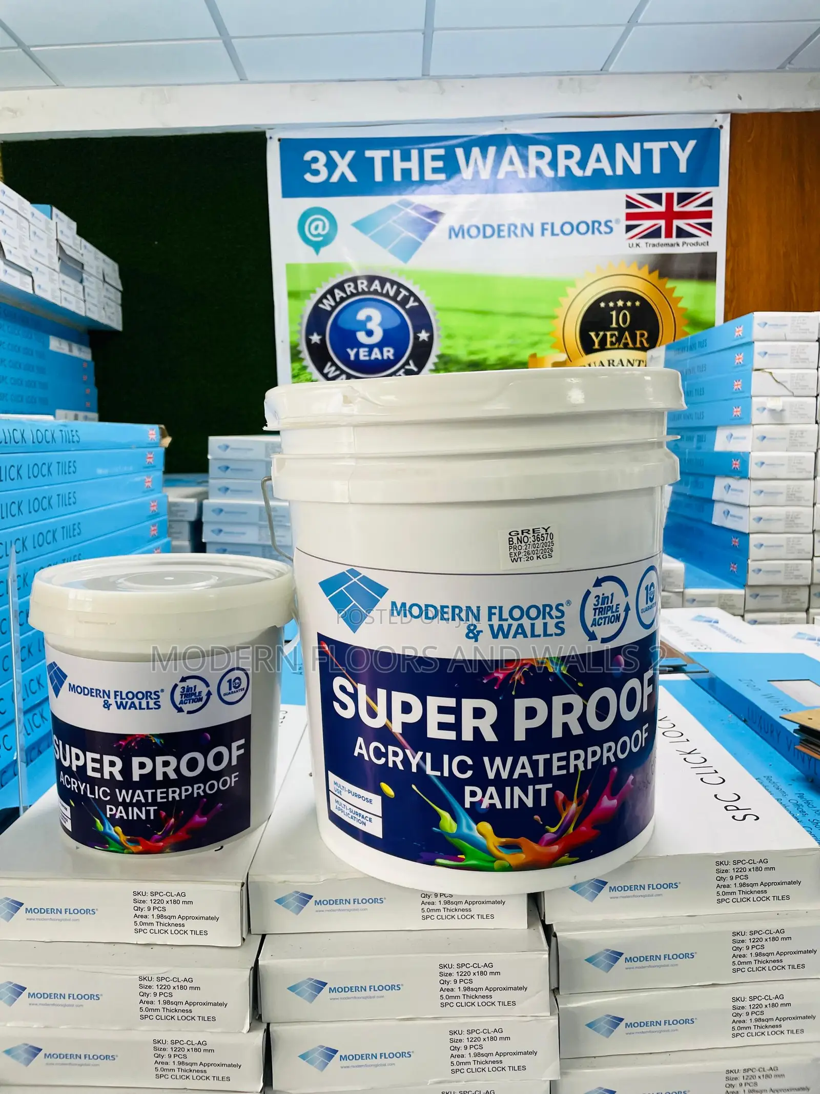 Super Proof 3-in-1 Acrylic Waterproof Paint Coating 20kg