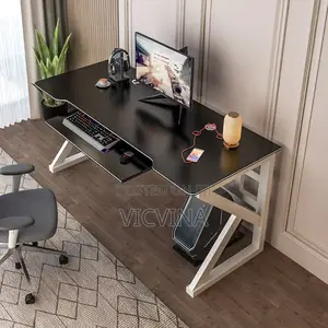 Gaming / Studio/Office Desk With Book and Keyboard Shelves