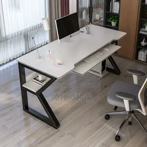 Gaming / Studio/Office Desk With Book and Keyboard Shelves
