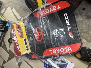 Universal Toyota Floor Mat Red and Black