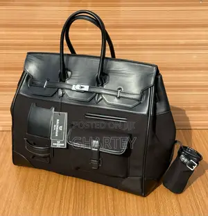 Weekend Business Solid Duffle Bag || Black