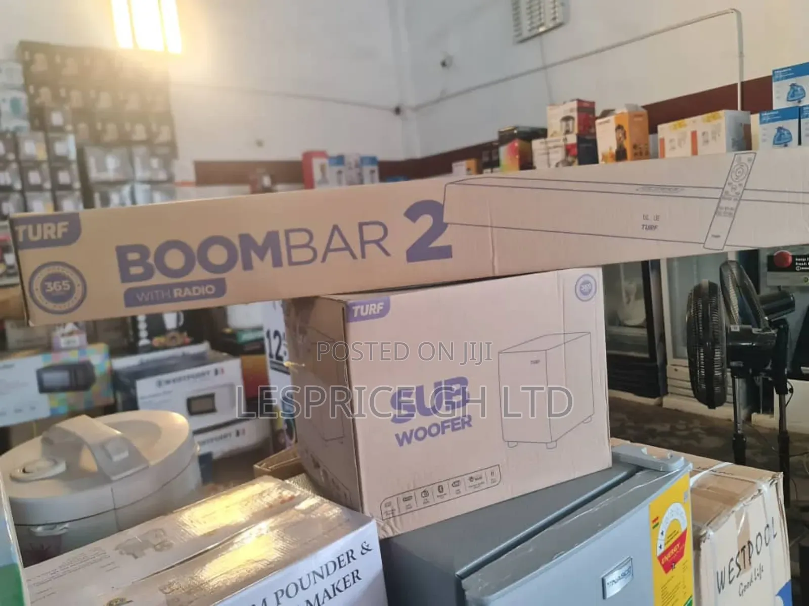 Great Bass ~ Turf Bluetooth Soundbar With Radio Woofer