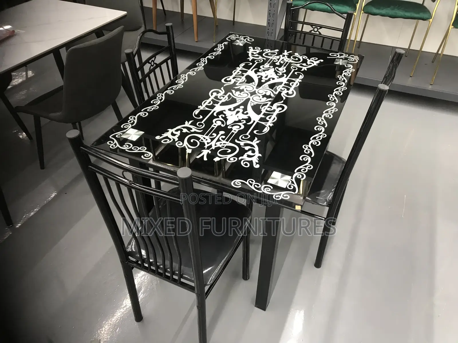 Dining Sets 4 Seater Glass Dining Table