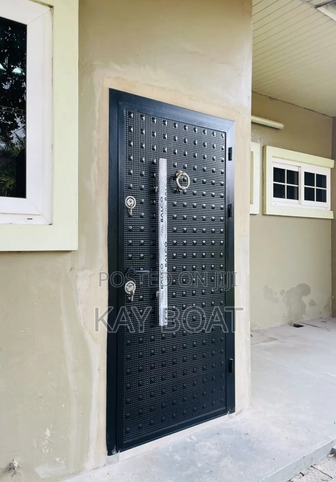 Black Metal Door for Back Door