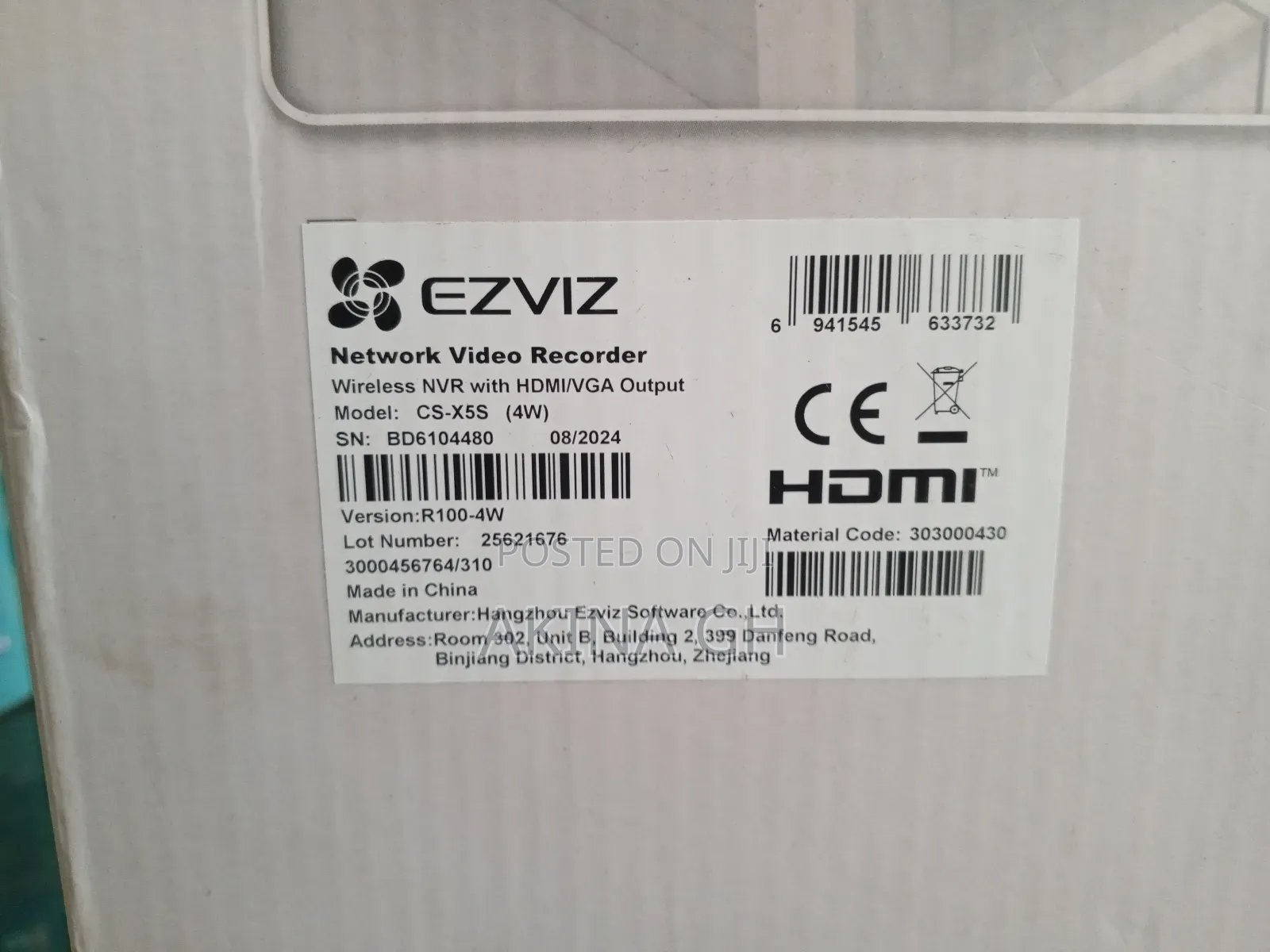 Ezviz 4ch Wireless NVR Cs-X5s (4w)