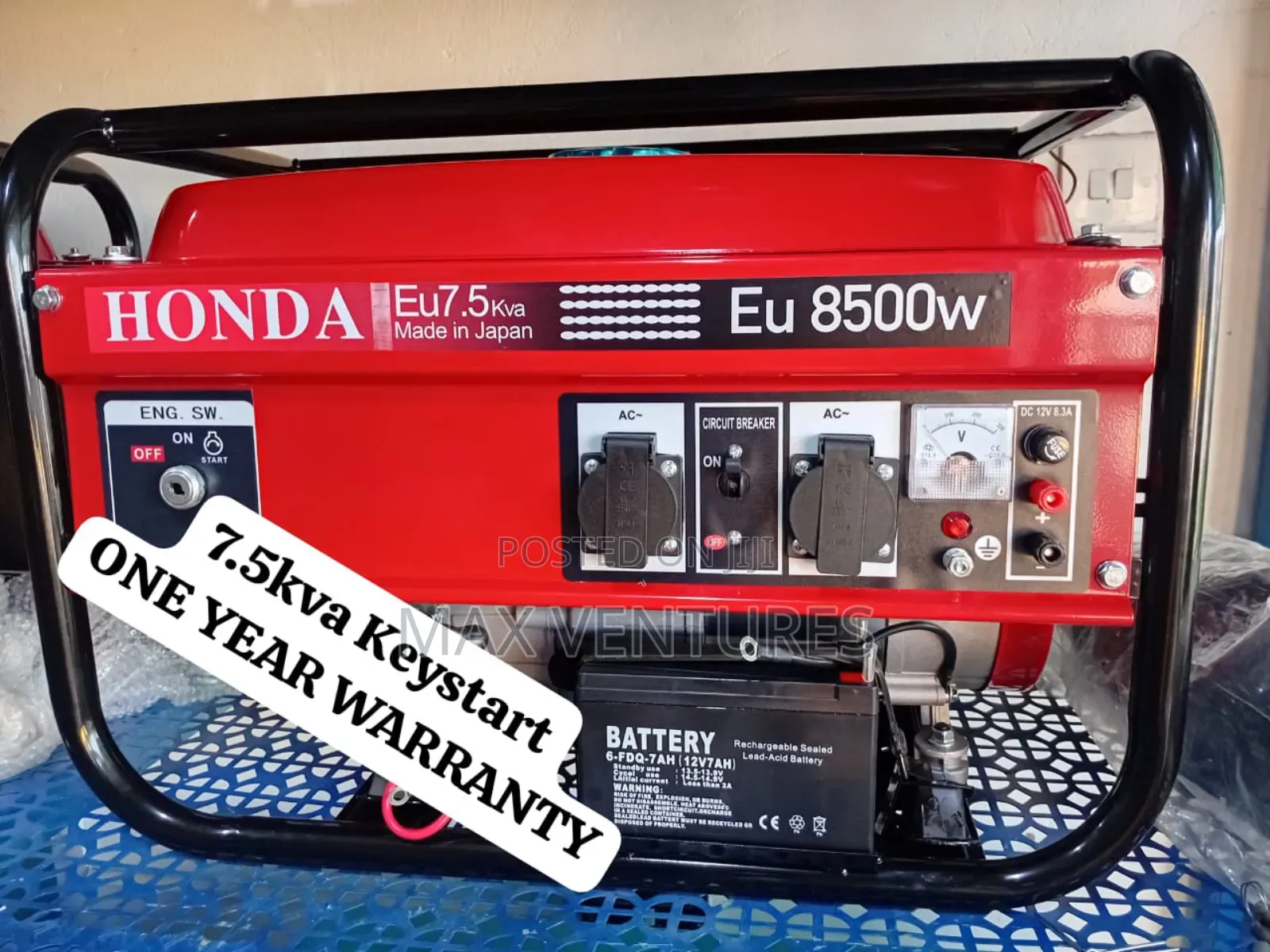 Honda 7.5kva 7.5kva Petrol Generator Gasoline Engine