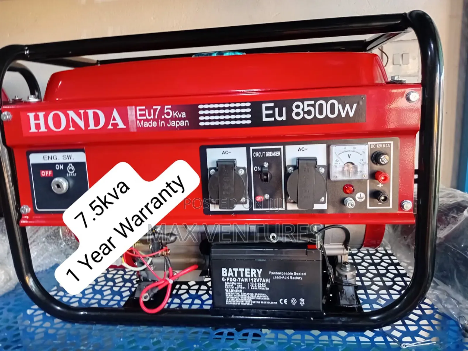 Generator Generator 7.5kva 8500w Honda Petrol Light Up Homes