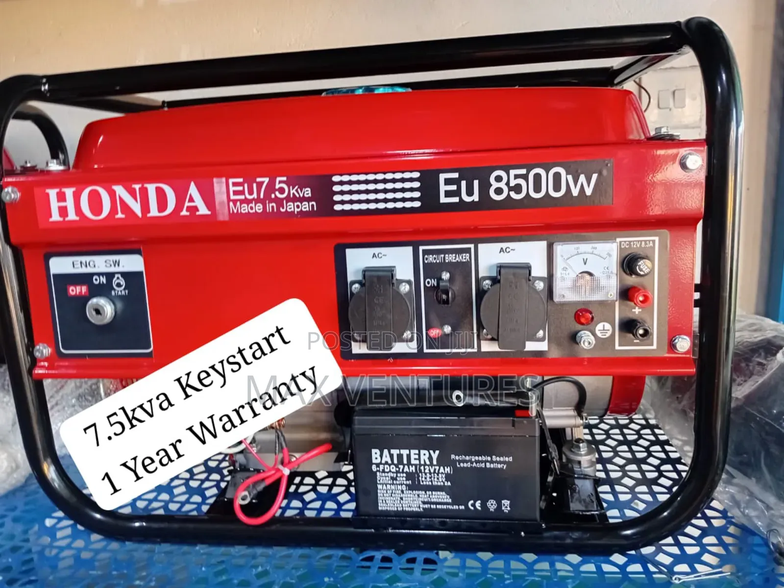 Honda Honda 7.5kva Petrol Keystart Generator Generator Light