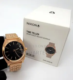 Nixon Time Teller Analog Watch || for Men in Rose Gold