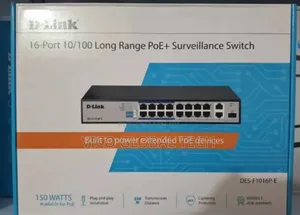 D-Link 16-Port 10/100 Long Range Poe+ Surveillance Switch