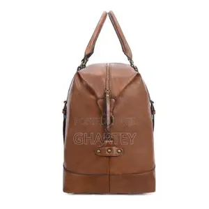 Quality Waterproof Leather Material Duffle Bag || Brown