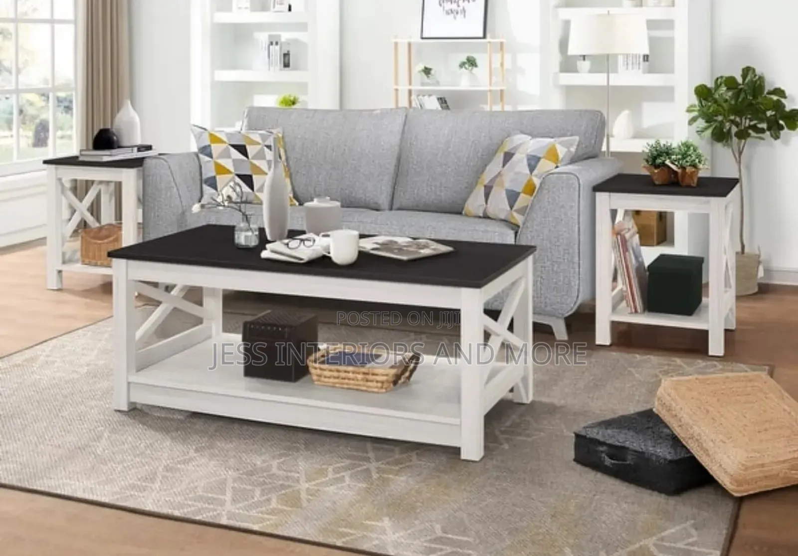 Coffee Table Set With Two Side Tables