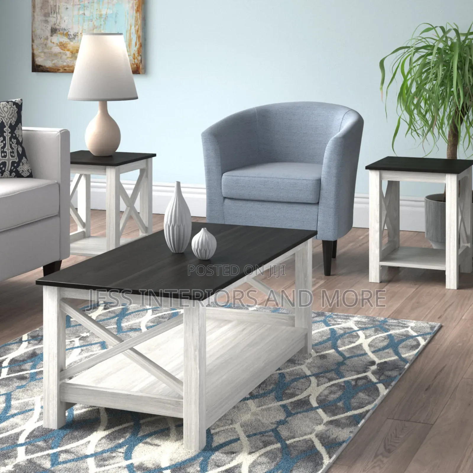 Coffee Table Set With Two Side Tables