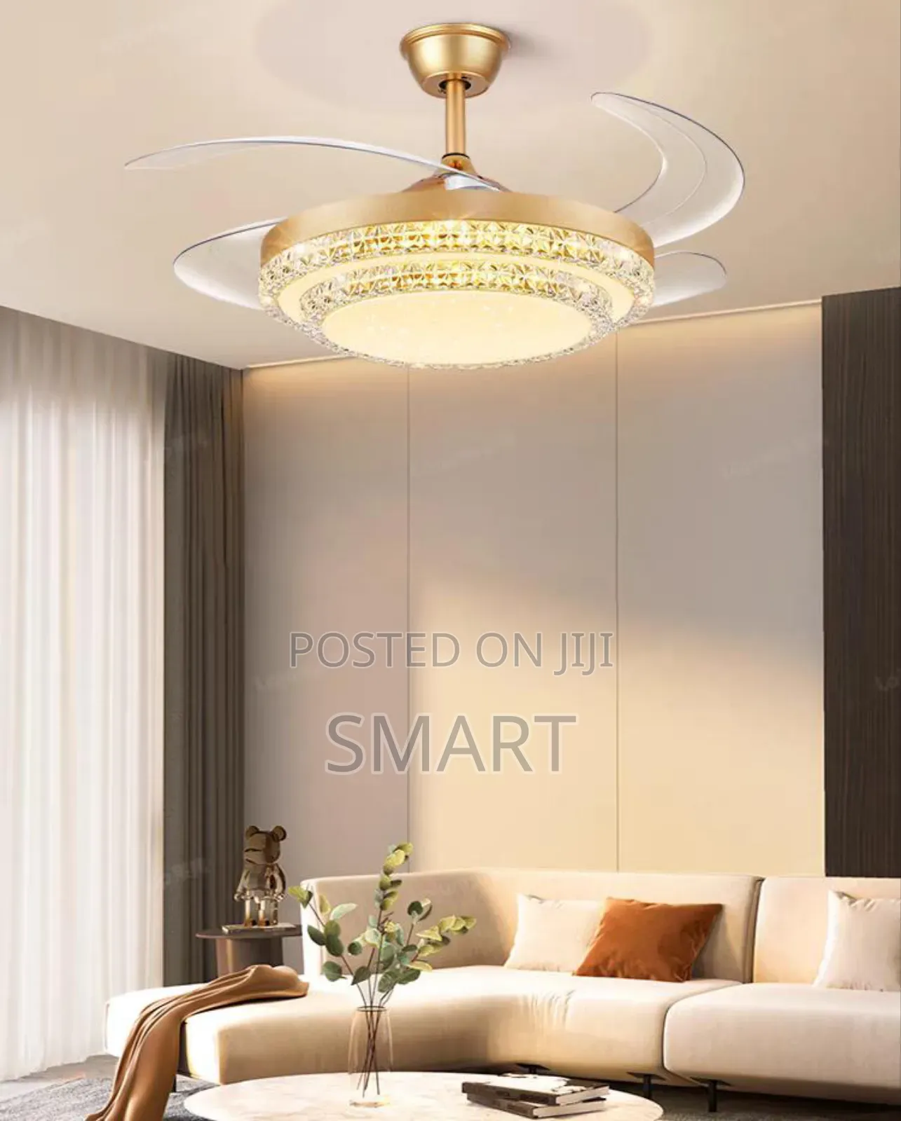 2in1 Retractable Led Ceiling Fanlight With Bluetooth