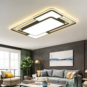 Morden Led Ceiling Light - 64w. Gold Black