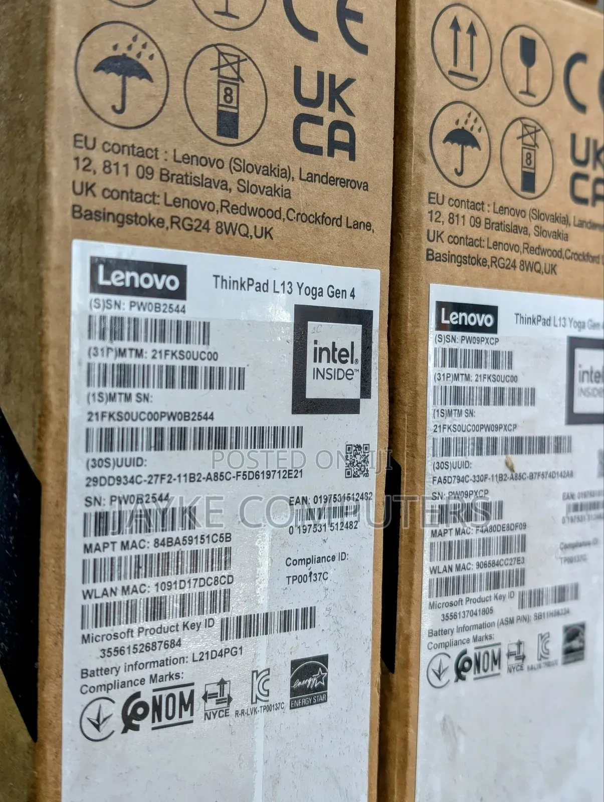 New Laptop Lenovo ThinkPad L13 Yoga 16GB Intel Core i5 SSD 256GB