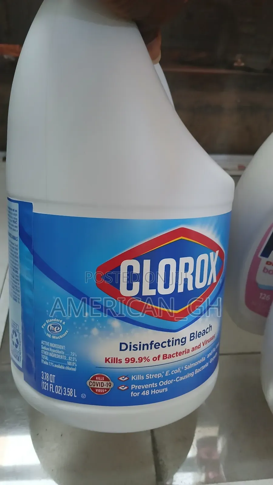 Clorox Disinfecting Bleach, 3.58l