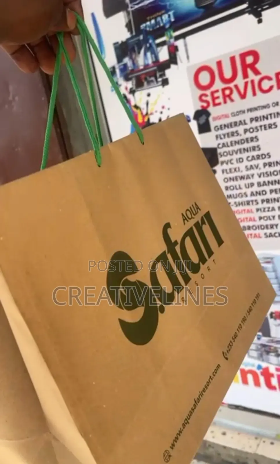 A3 Bag With Green Rope