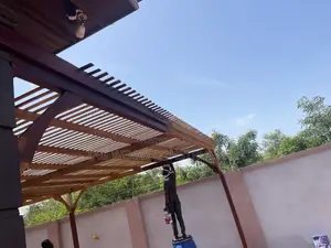 Pergola Attached to a War