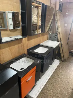 80cm Black Marble Cabinet Basin
