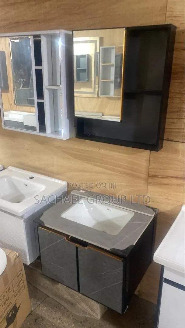 Marble Cabinet Basin 60cm With Mirror