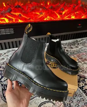 Dr Martens Leather Black Long