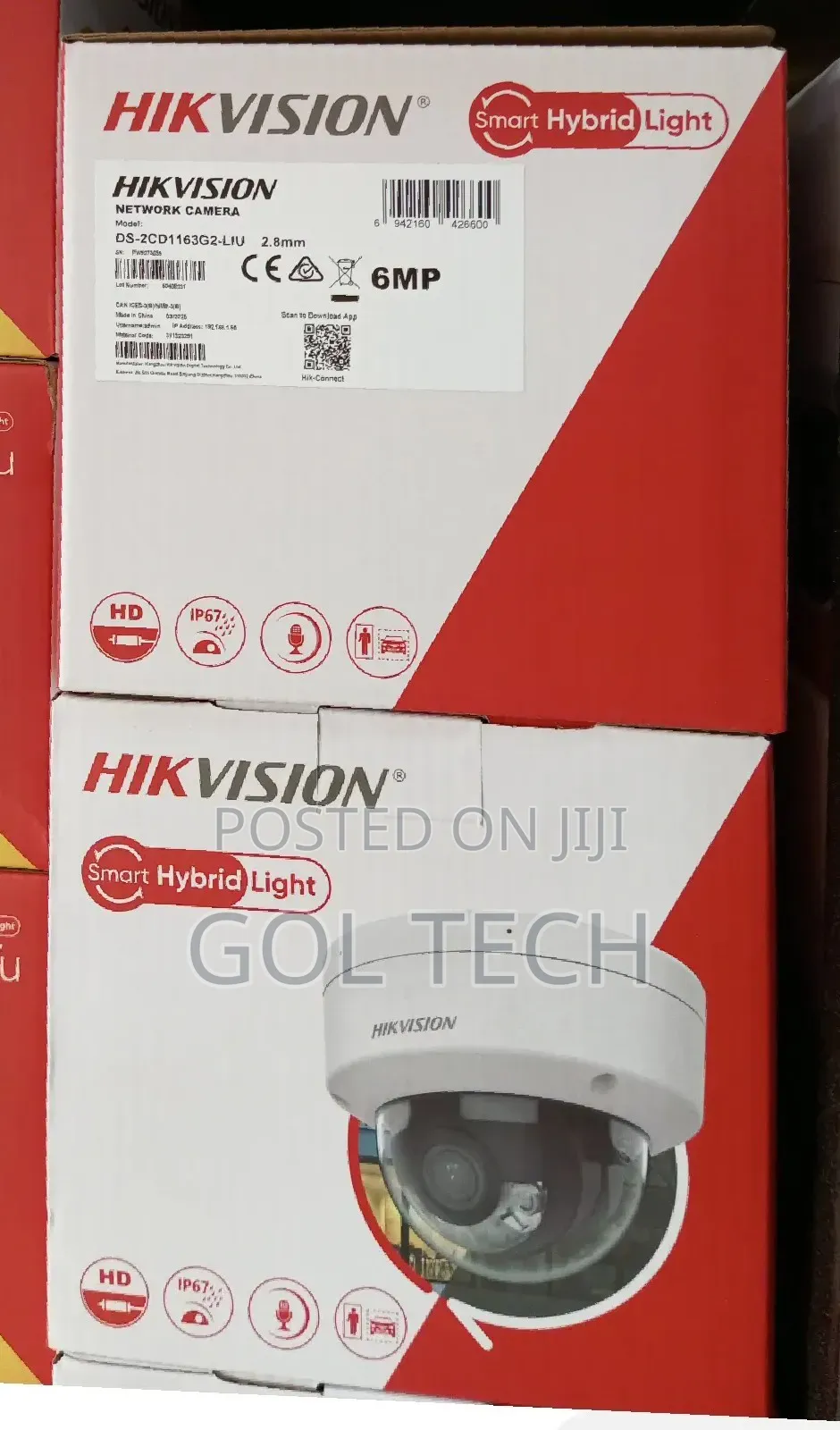 Hikvision 6 Mp Ip Camera Dome Ds-2cd1163g2-Liu