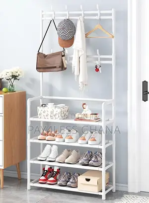 5-layer Shoe Rack With Bag Cloth Hanger