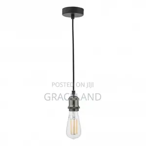 This Is Original Matt Black Chrome Pendant Light Holder E27