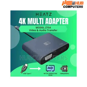 Heatz Zt54 Type-C to Hdmi + Vga Adaptor