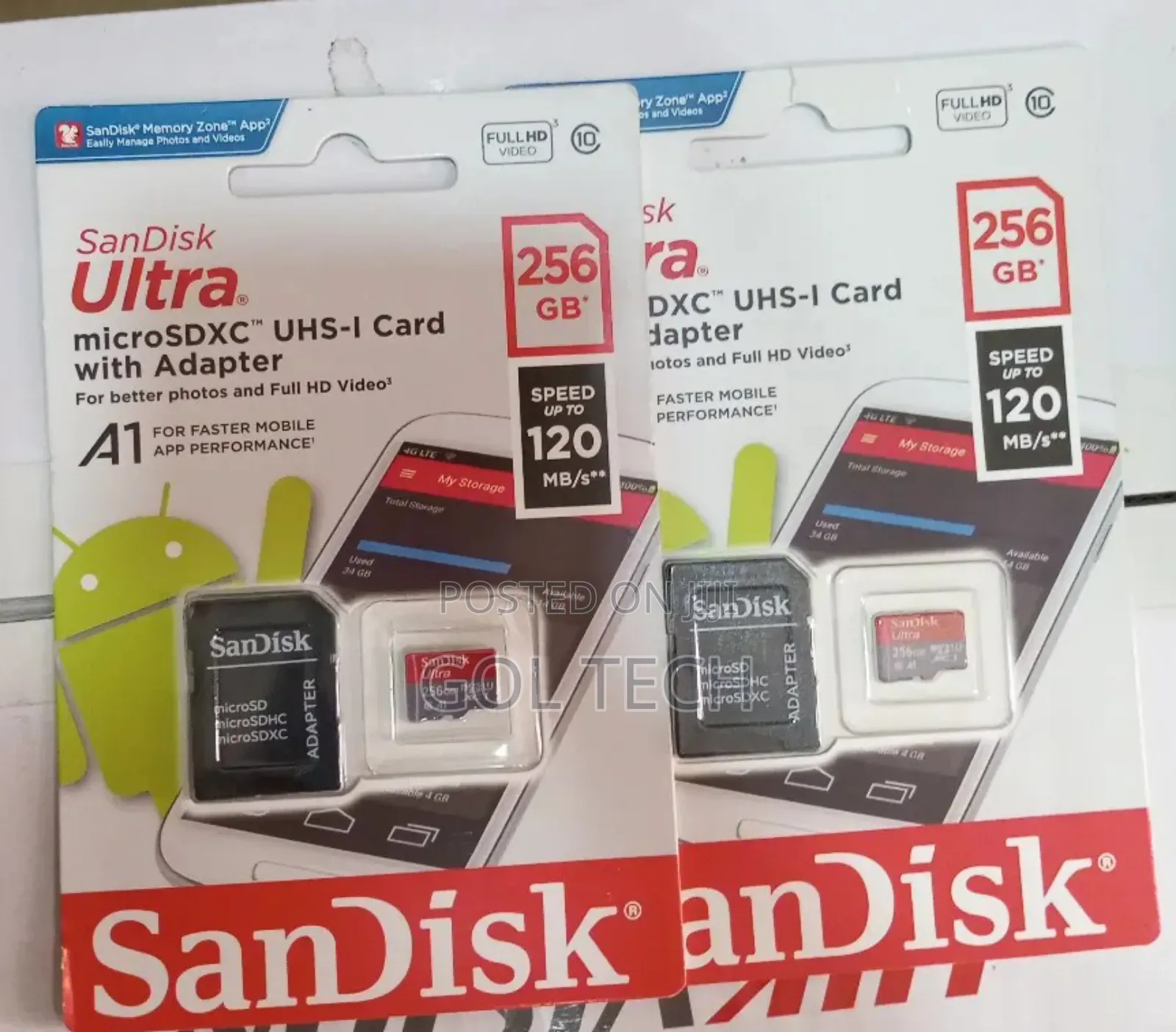 256gb Sandisk Ultra Speed Upto 120mbs Micro Sd Card