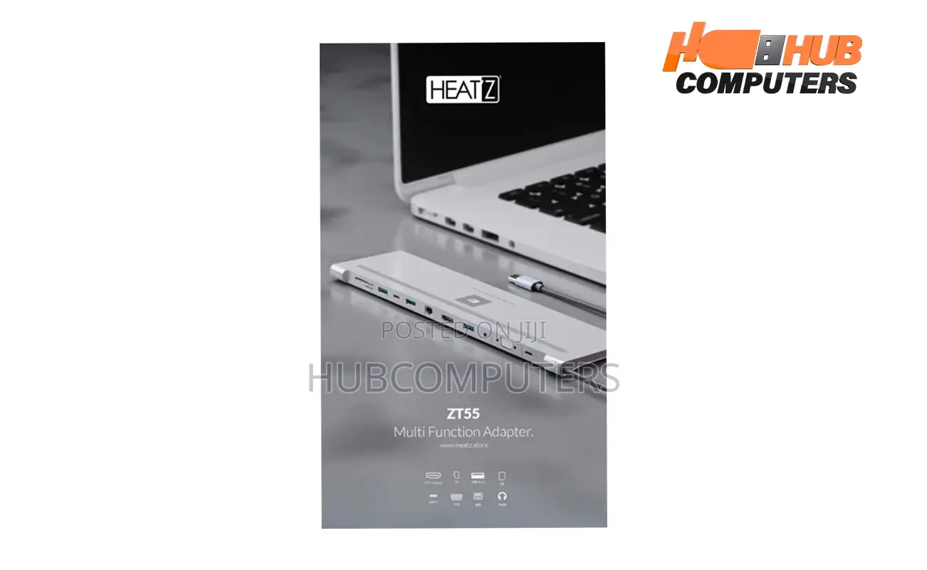 Heatz Zt55 Type C 12 in 1 Multimedia Adapter