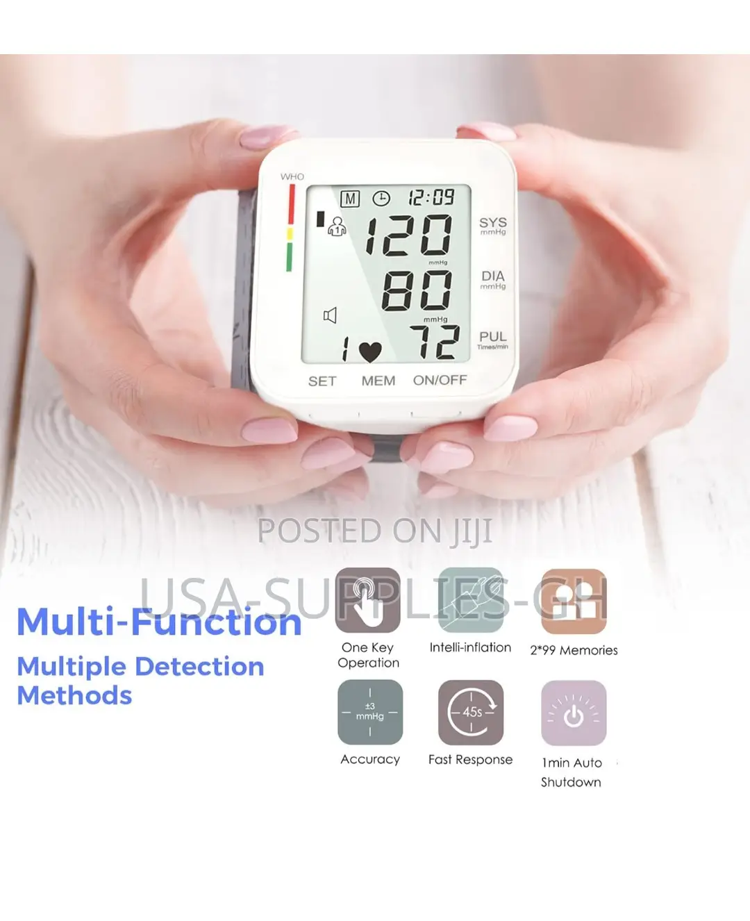 MMIZOO Wrist Blood Pressure Monitor With Voice Broadcast From Usa