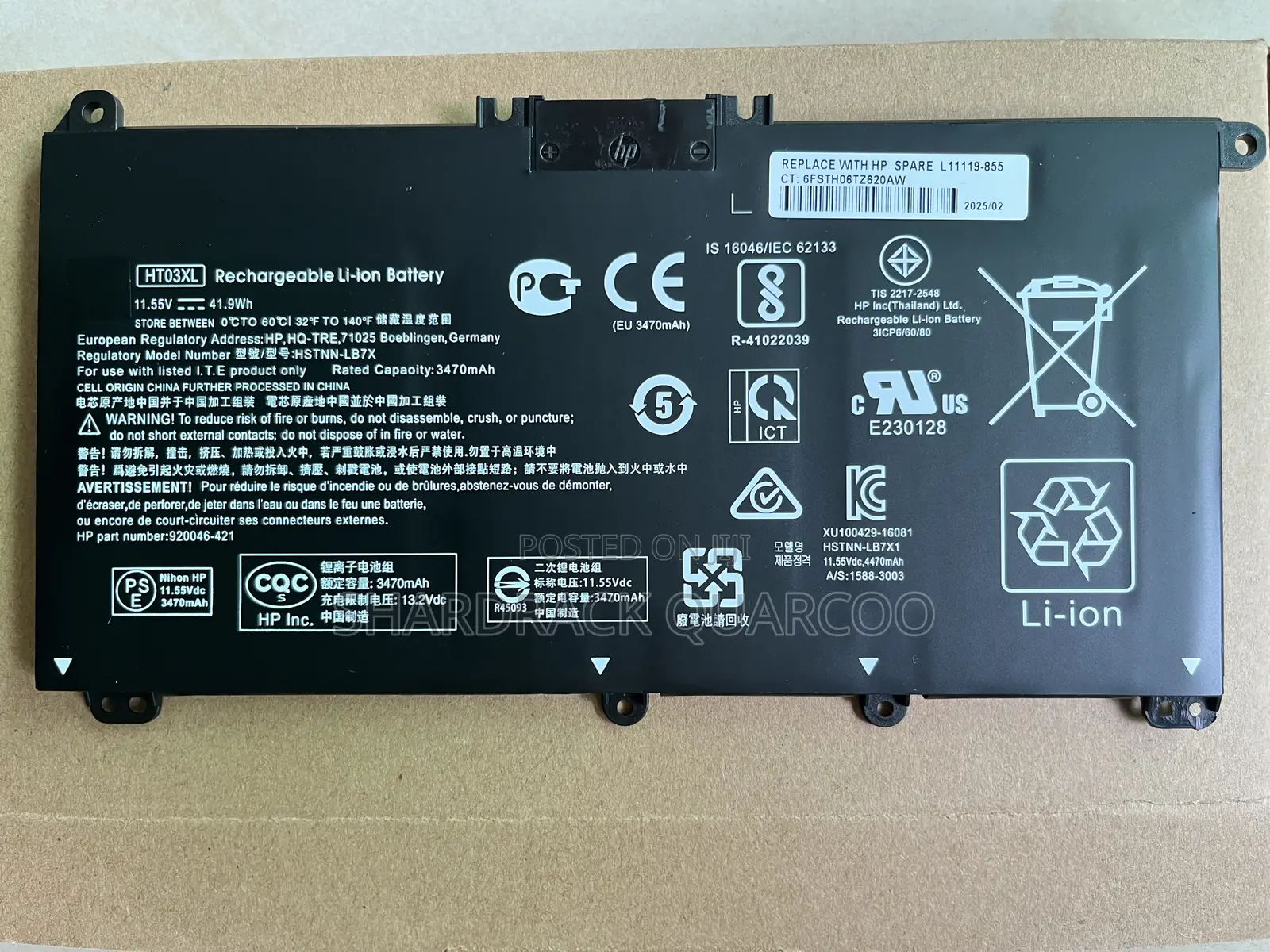 Ht03xl New Original Laptop Battery for Hp Pavilion 14-Ce