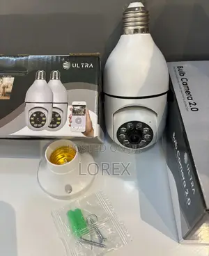 Bulb Wifi Ptz Camera 3mp Auto Human Tracking (V380 Pro App)