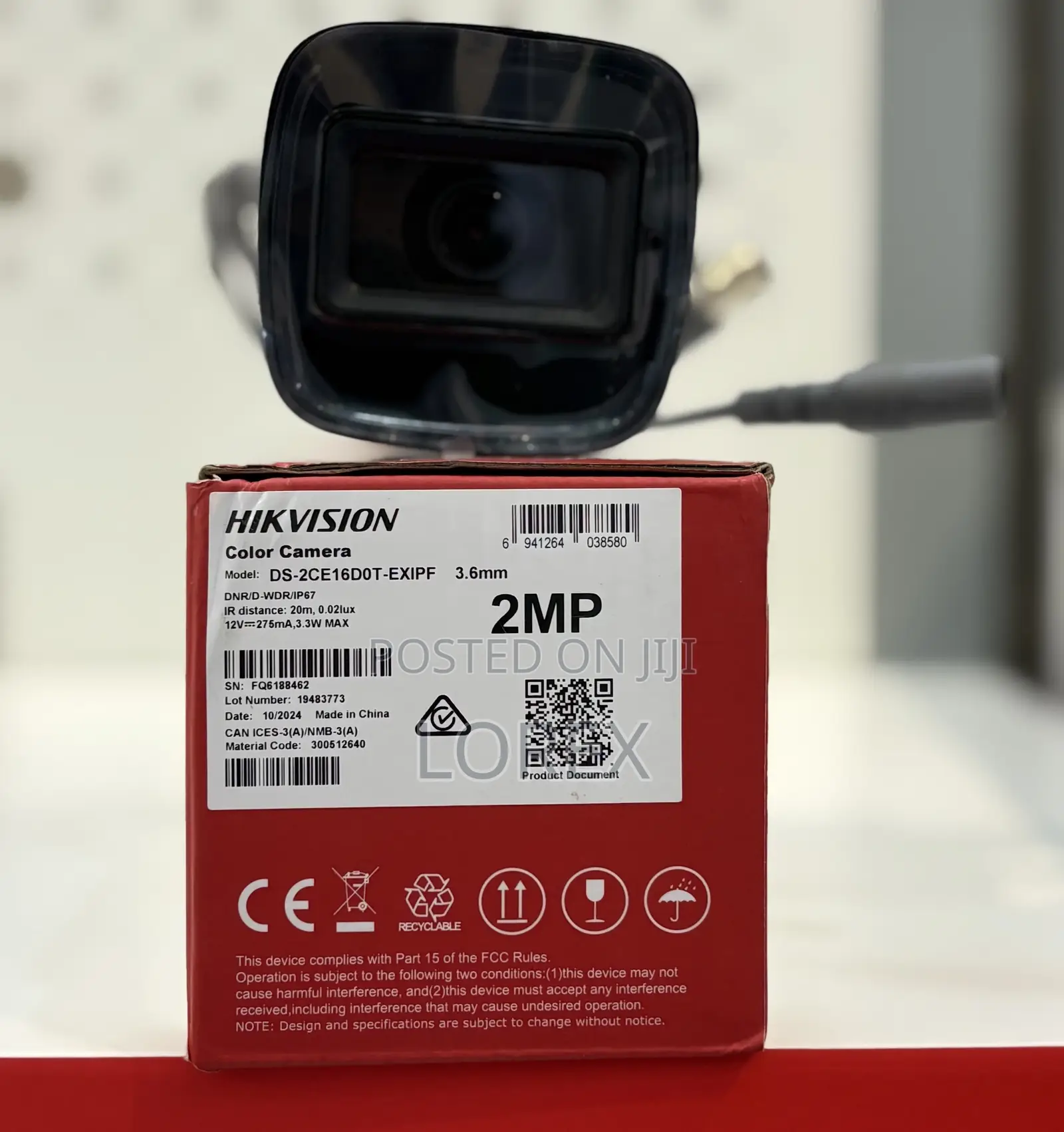 Hikvision Ir 2mp Fixed Mini Bullet Camera Ds-2ce16dot-Exipf