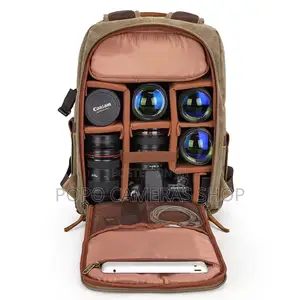 D1383 Canvas and Leather Camera Bag