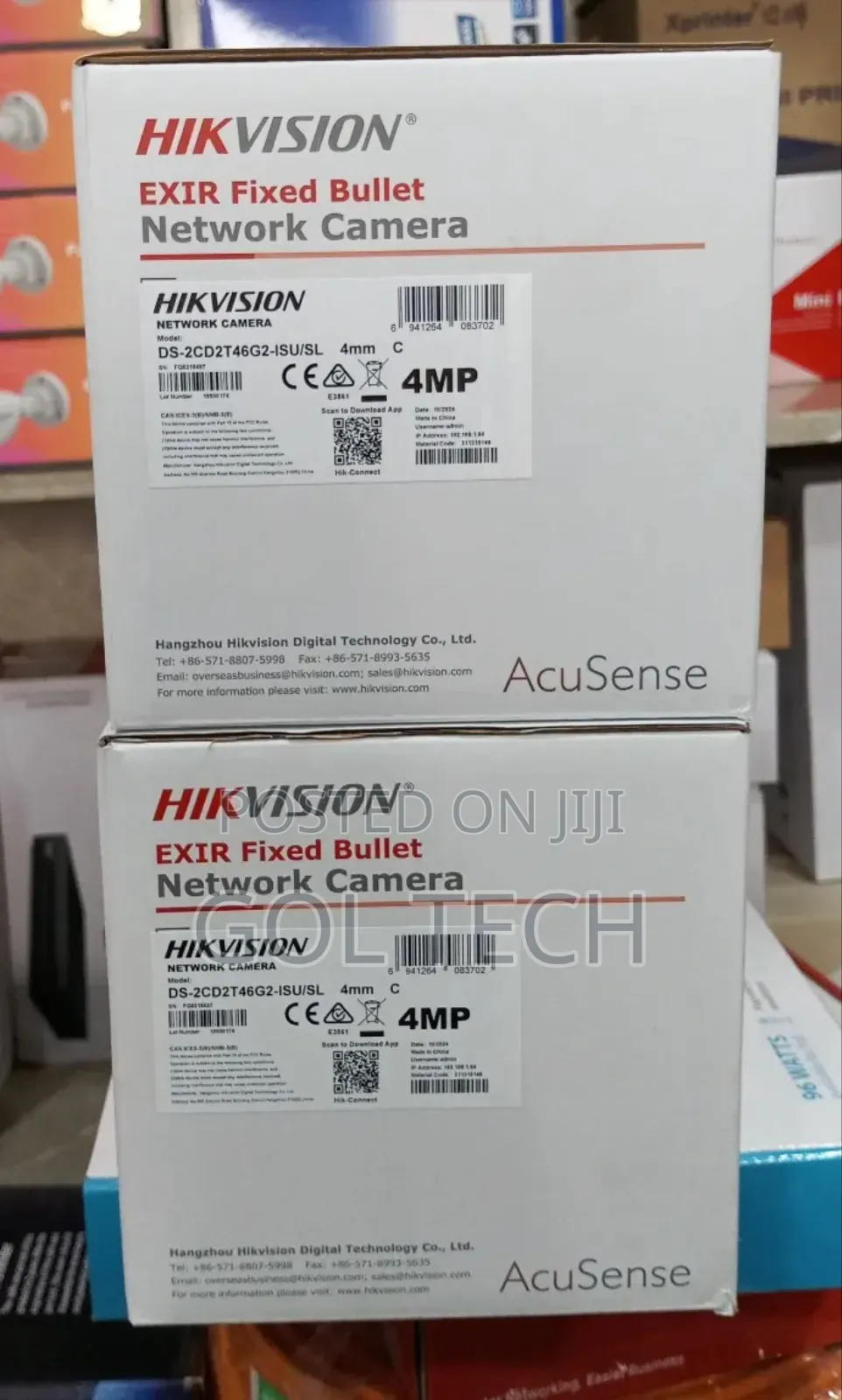 Hikvision Acusense Ip Camera 4mp Strobe Light and Audio