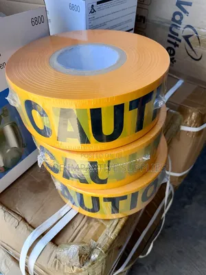 Caution Tape Yellow And Black - (500m)
