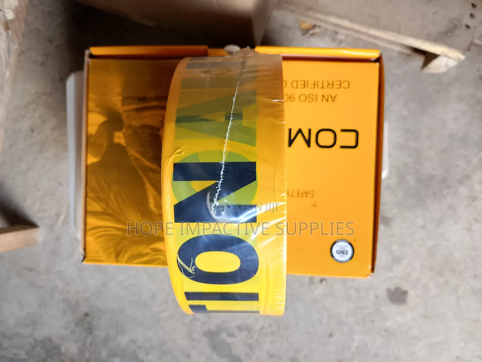 Caution Tape Yellow And Black - (500m)