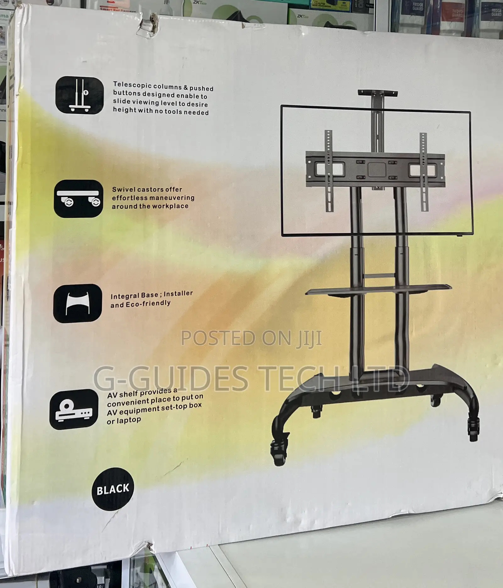 Fits 32” - 75” Movable Tv Stand Heavy Duty With Shelf